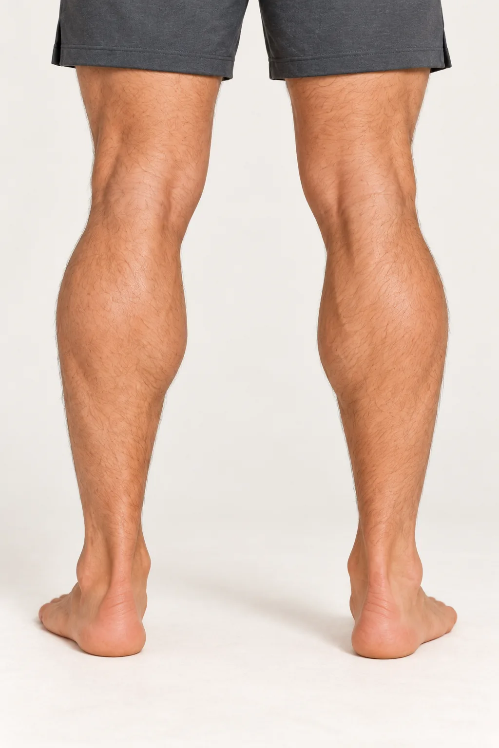 Close view of the calf area on a male body
