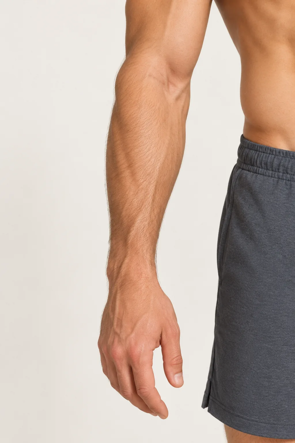 Close view of a man's outer forearm as a possible tattoo canvas