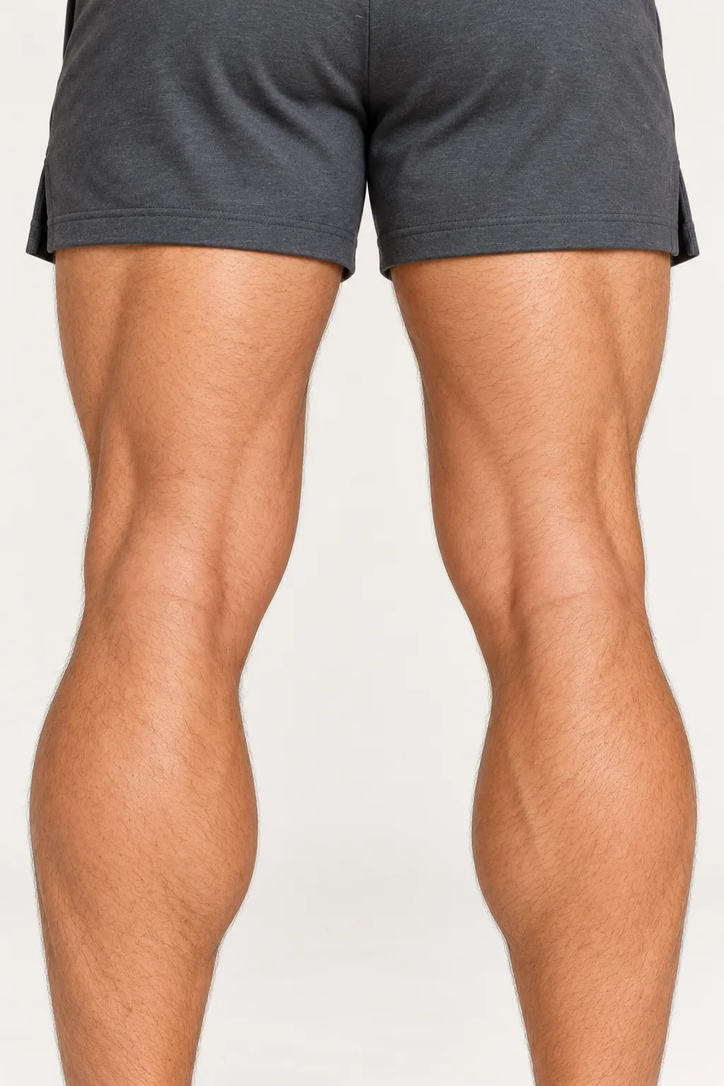 Close view of the hamstring area on a male body
