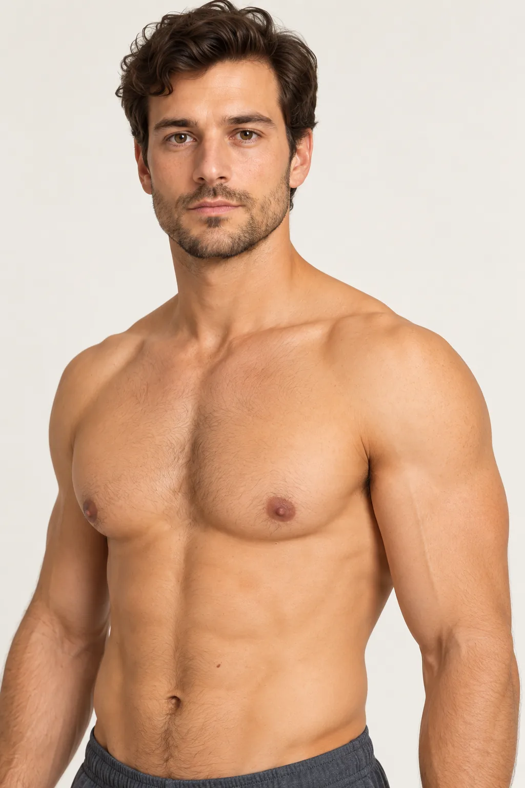 Close view of the upper chest area on a male body